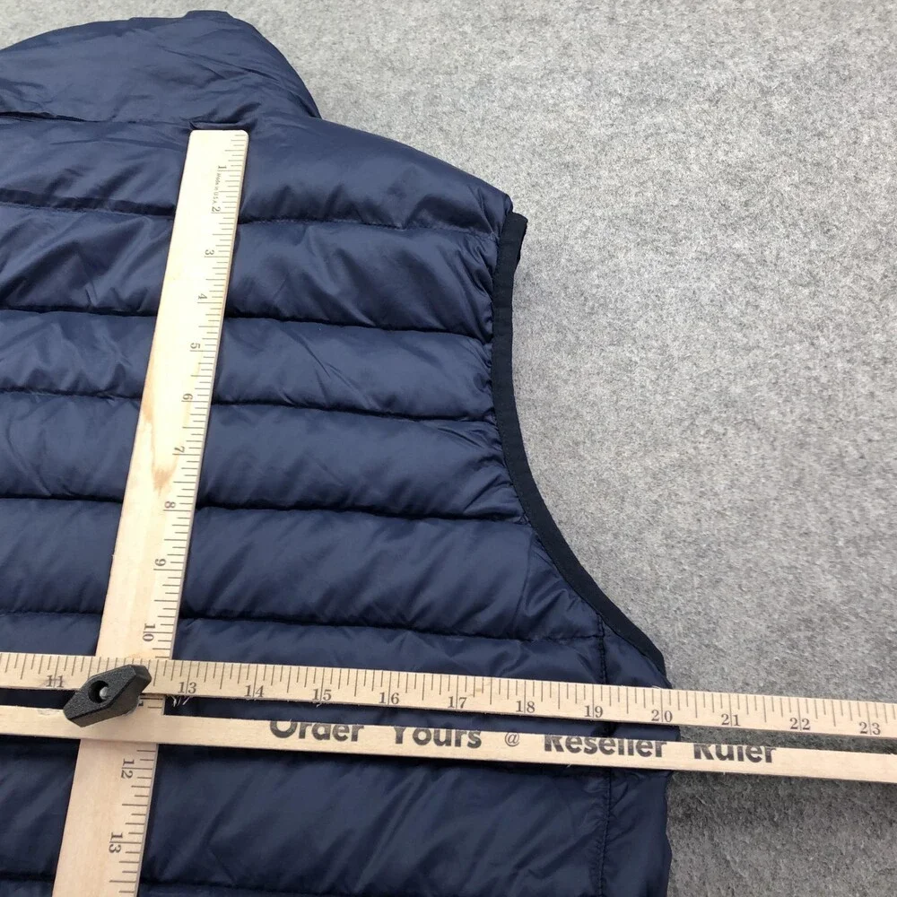Polo Ralph Lauren Vest Mens Medium Blue Quilted Full Zip Down Puffer Outdoor